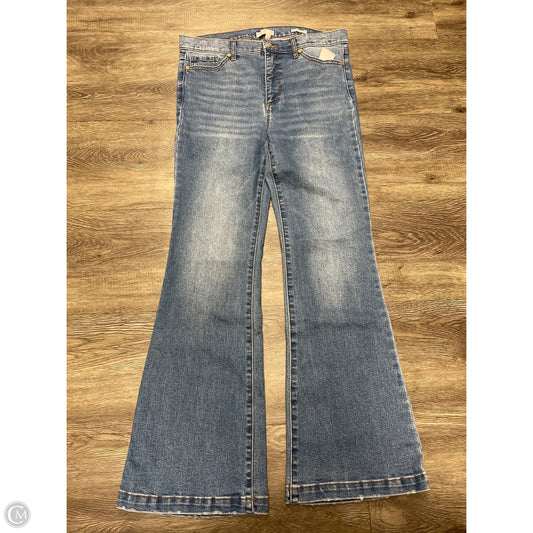 Jeans Flared By Sofia By Sofia Vergara In Blue Denim, Size: 12