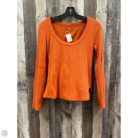 Top Long Sleeve By Old Navy In Orange, Size: M