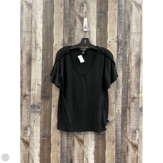 Top Short Sleeve By White House Black Market In Black, Size: S