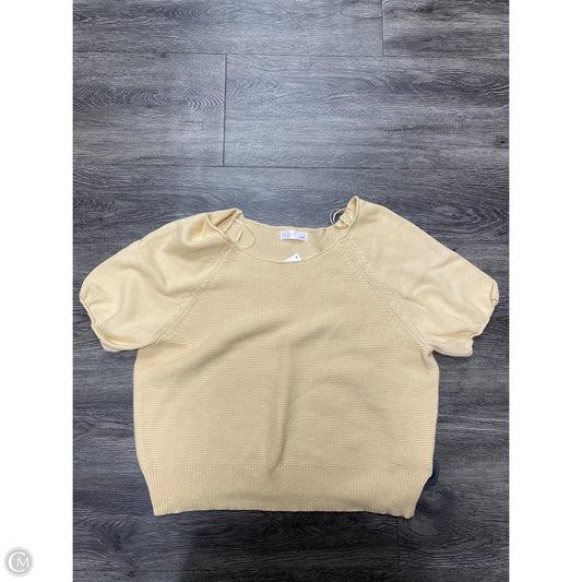 Sweater Short Sleeve By Lc Lauren Conrad In Yellow, Size: L