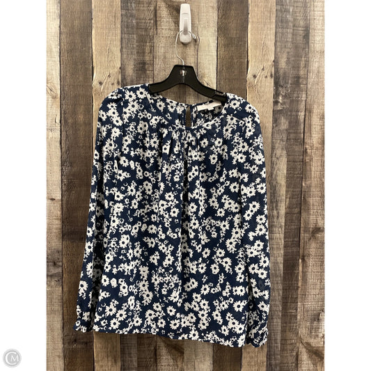Top Long Sleeve By Loft In Blue, Size: M
