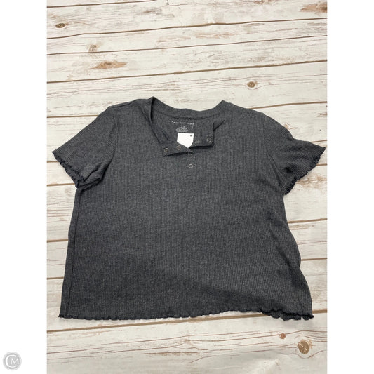 Top Short Sleeve By American Eagle In Grey, Size: S