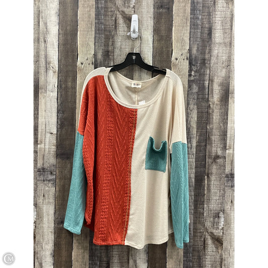 Top Long Sleeve By Bibi In Multi-colored, Size: Xl
