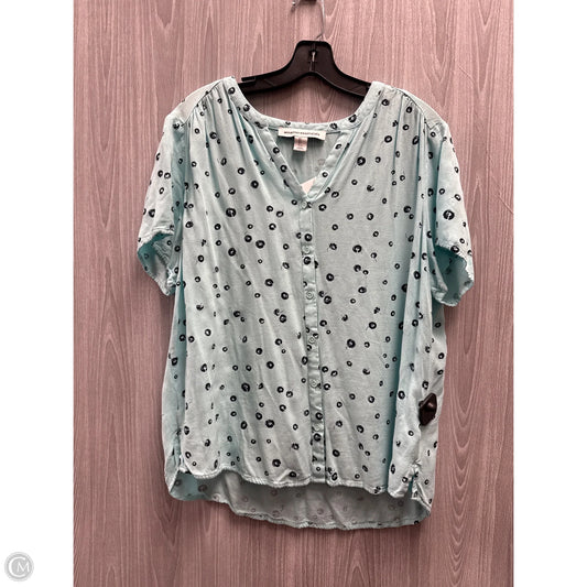 Top Short Sleeve By Amazon Essentials In Blue, Size: L