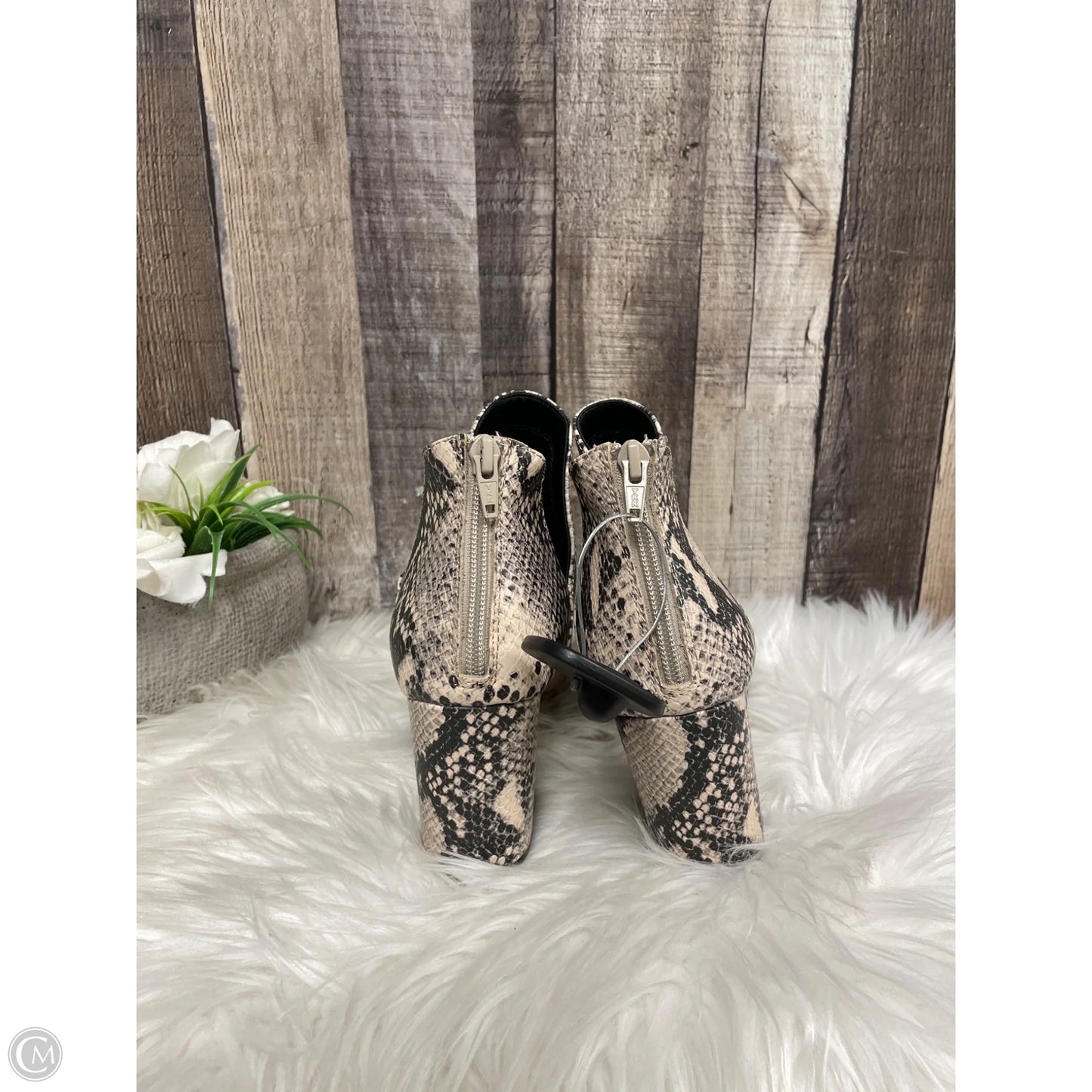 Shoes Heels Block By Massini In Animal Print, Size: 7