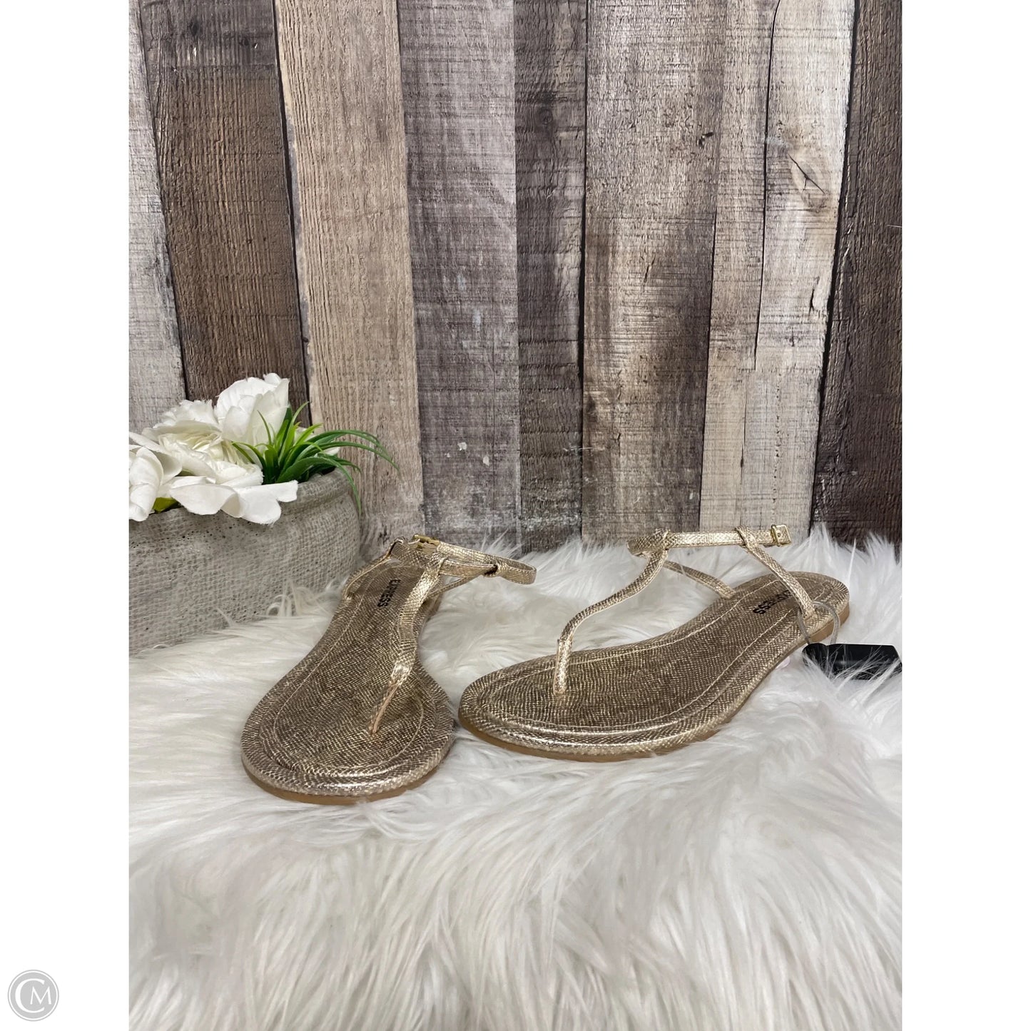 Sandals Flats By Express In Gold, Size: 7