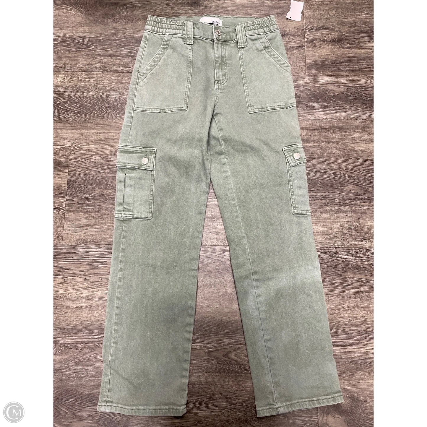 Jeans Wide Leg By Vervet In Green Denim, Size: 4