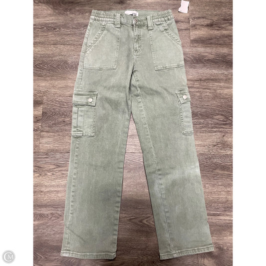 Jeans Wide Leg By Vervet In Green Denim, Size: 4