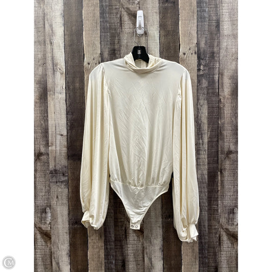 Top Long Sleeve By Express In Cream, Size: Xs