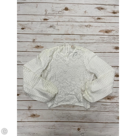 Top Long Sleeve By Cme In White, Size: M