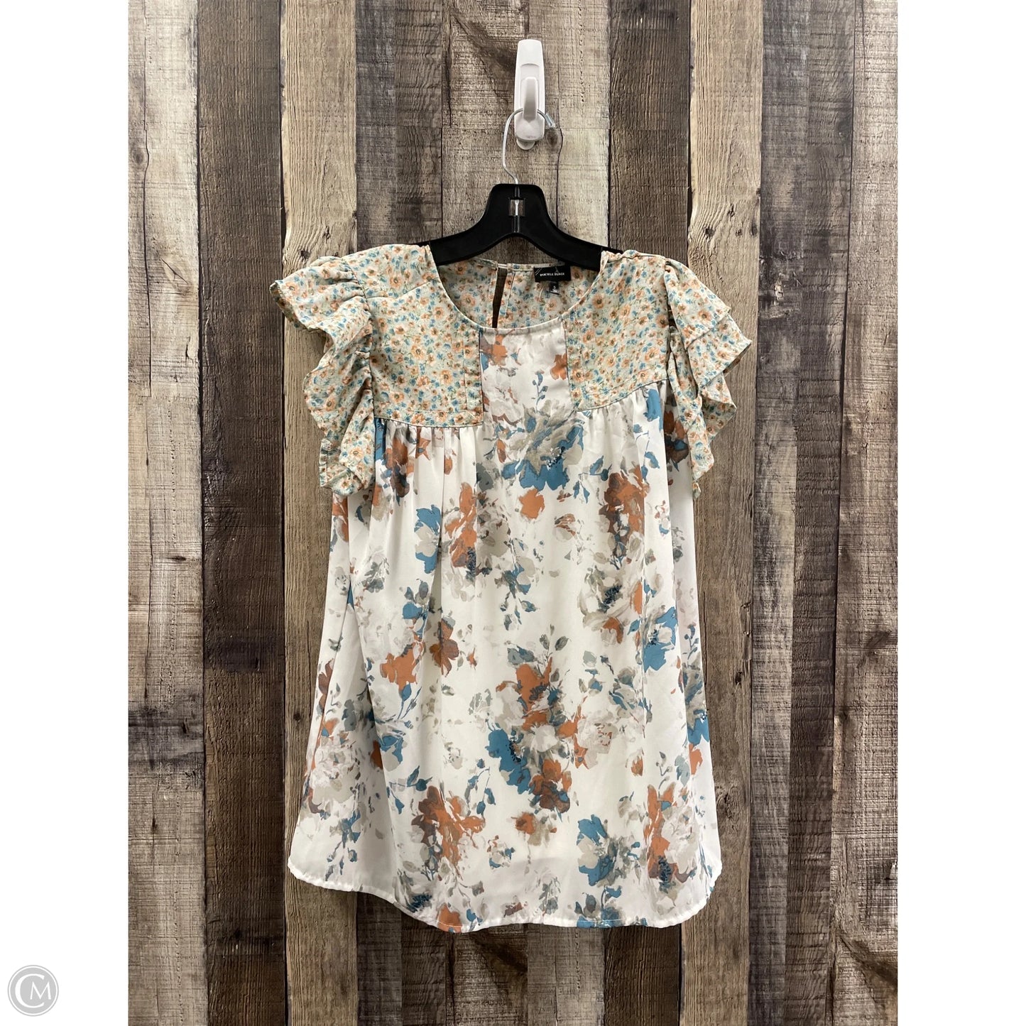 Top Short Sleeve By Buckle Black In Multi-colored, Size: S