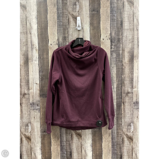 Athletic Top Long Sleeve Collar By Athleta In Maroon, Size: Xs