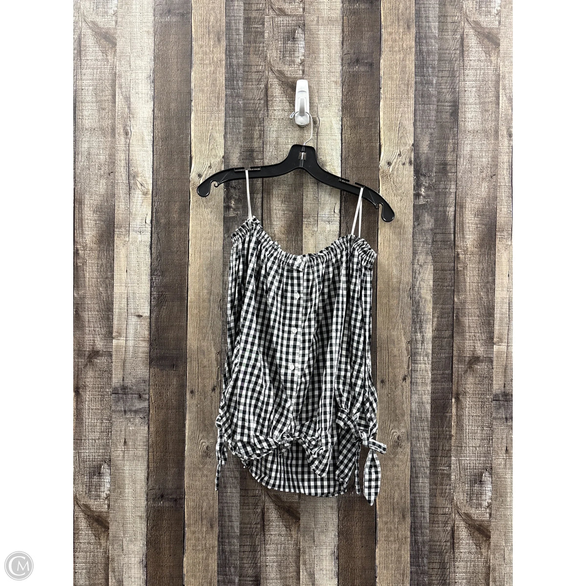 Top Long Sleeve By Caution To The Wind In Checkered Pattern, Size: M