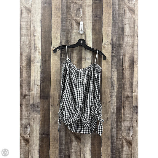 Top Long Sleeve By Caution To The Wind In Checkered Pattern, Size: M