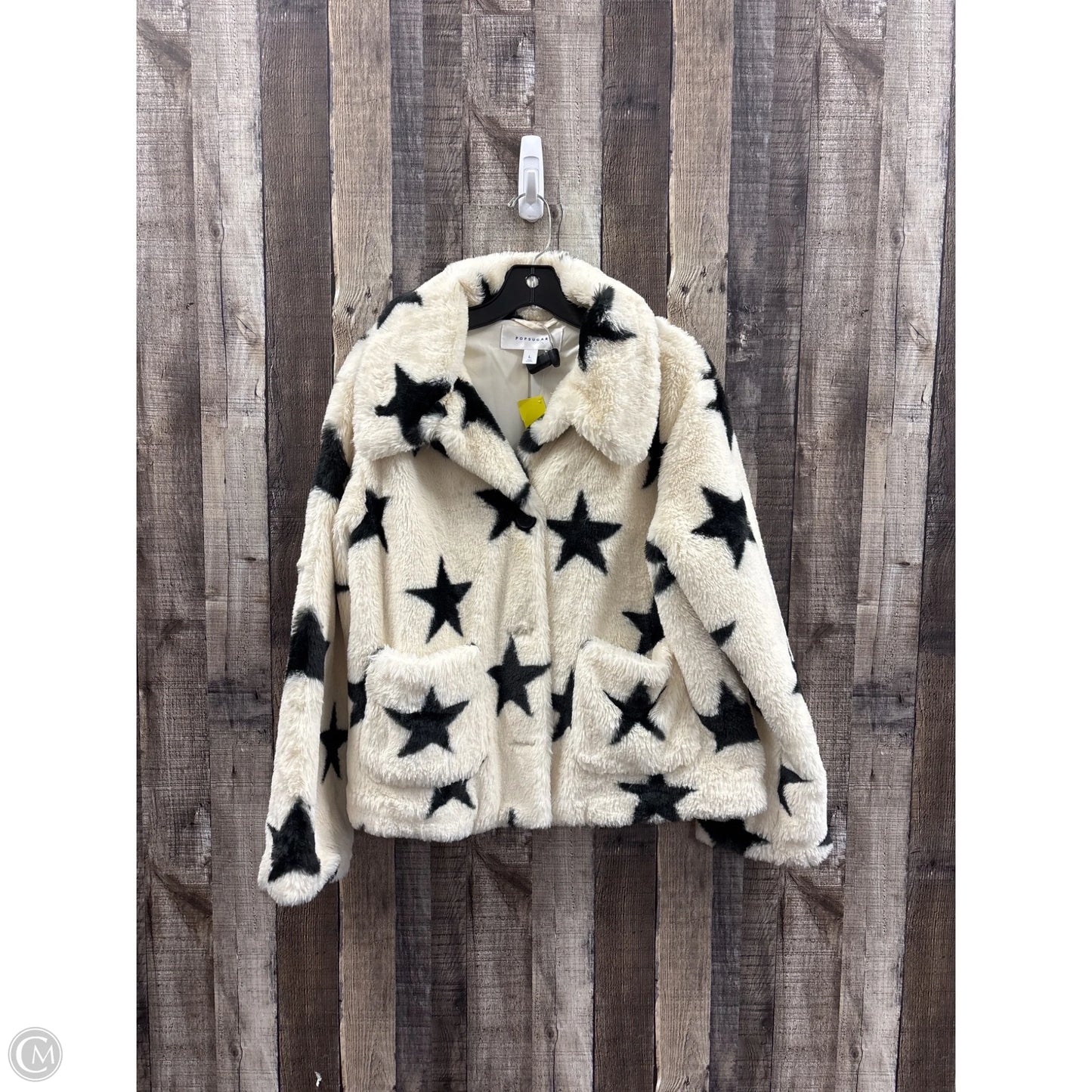 Coat Faux Fur & Sherpa By Popsugar In Multi-colored, Size: L