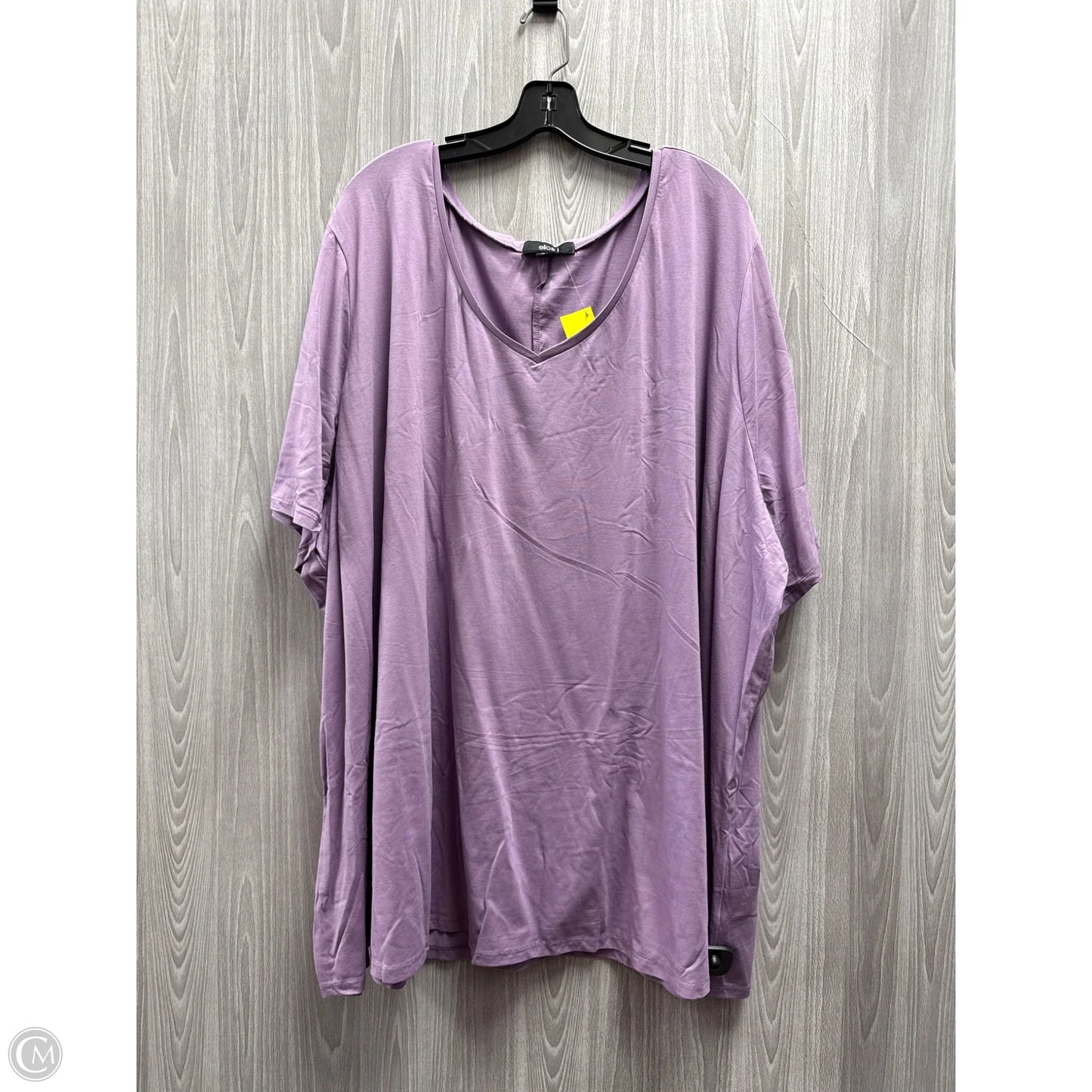 Top Short Sleeve By Ellos In Purple, Size: 5
