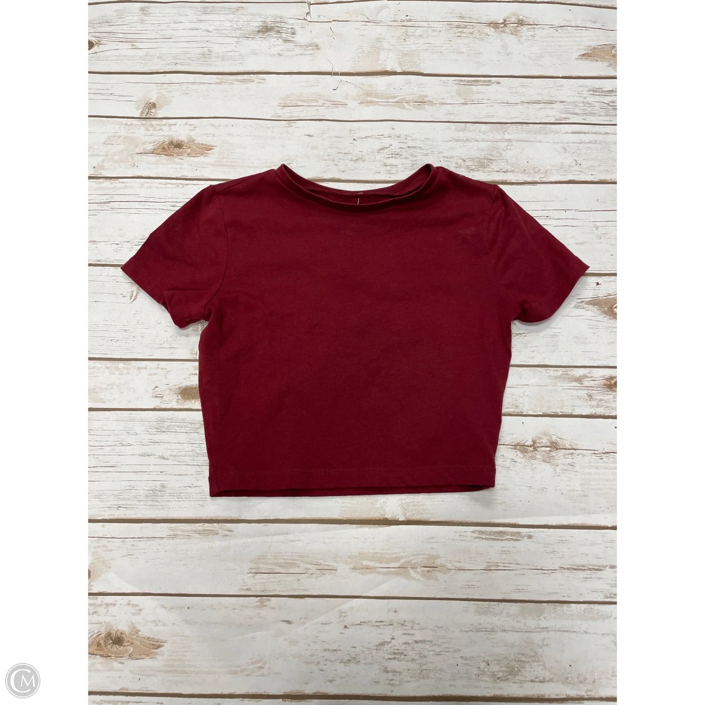 Top Short Sleeve Basic By Wild Fable In Red, Size: S