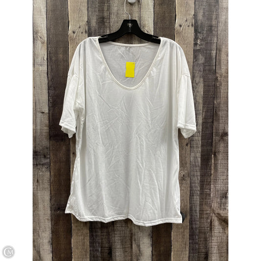 Top Short Sleeve By Cmf In White, Size: Xl