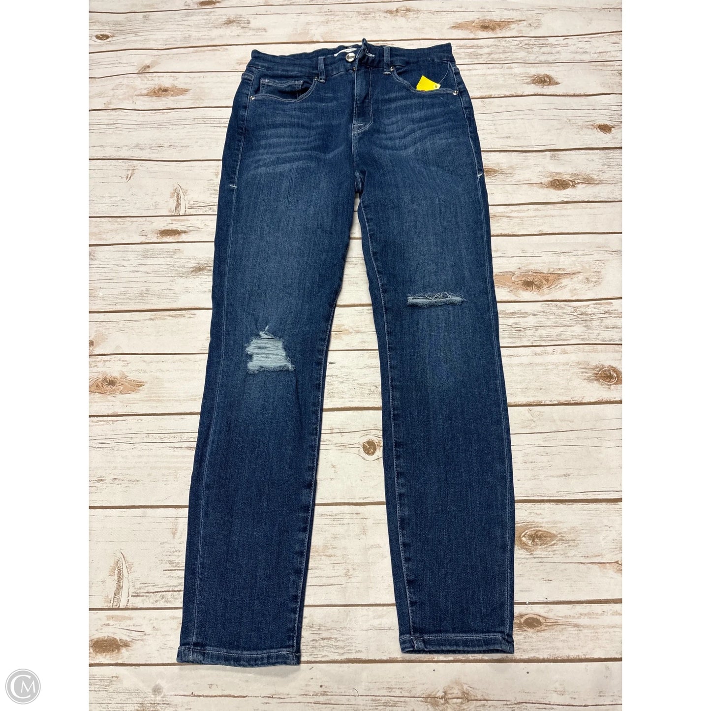 Jeans Skinny By Good American In Blue Denim, Size: 4
