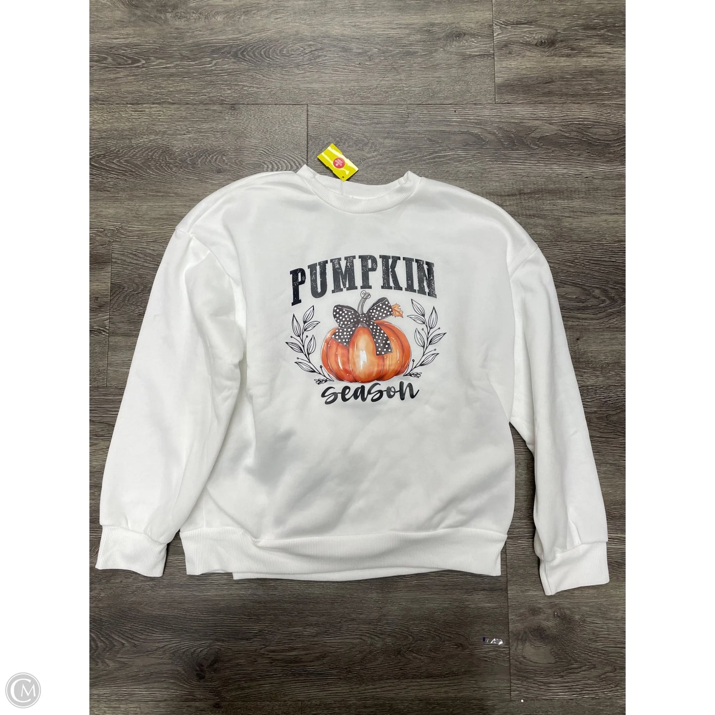 Sweatshirt Crewneck By Shein In White, Size: L
