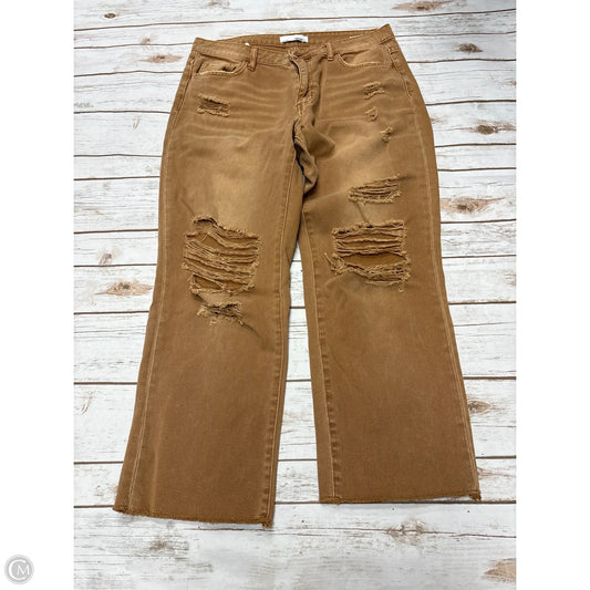 Jeans Cropped By Vervet In Brown, Size: 10