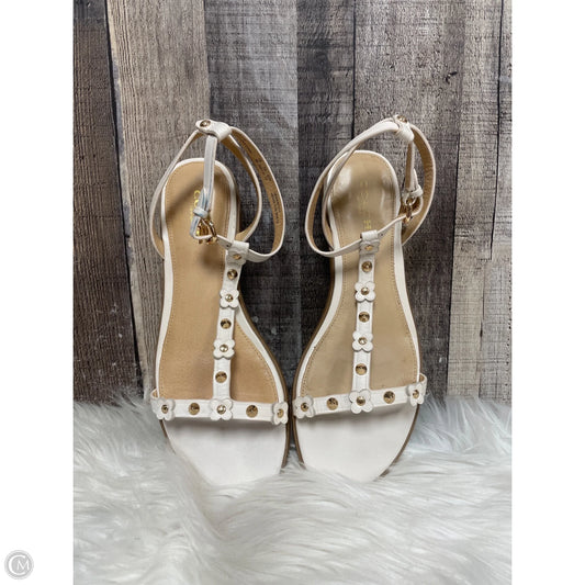 Sandals Designer By Coach In Cream, Size: 8