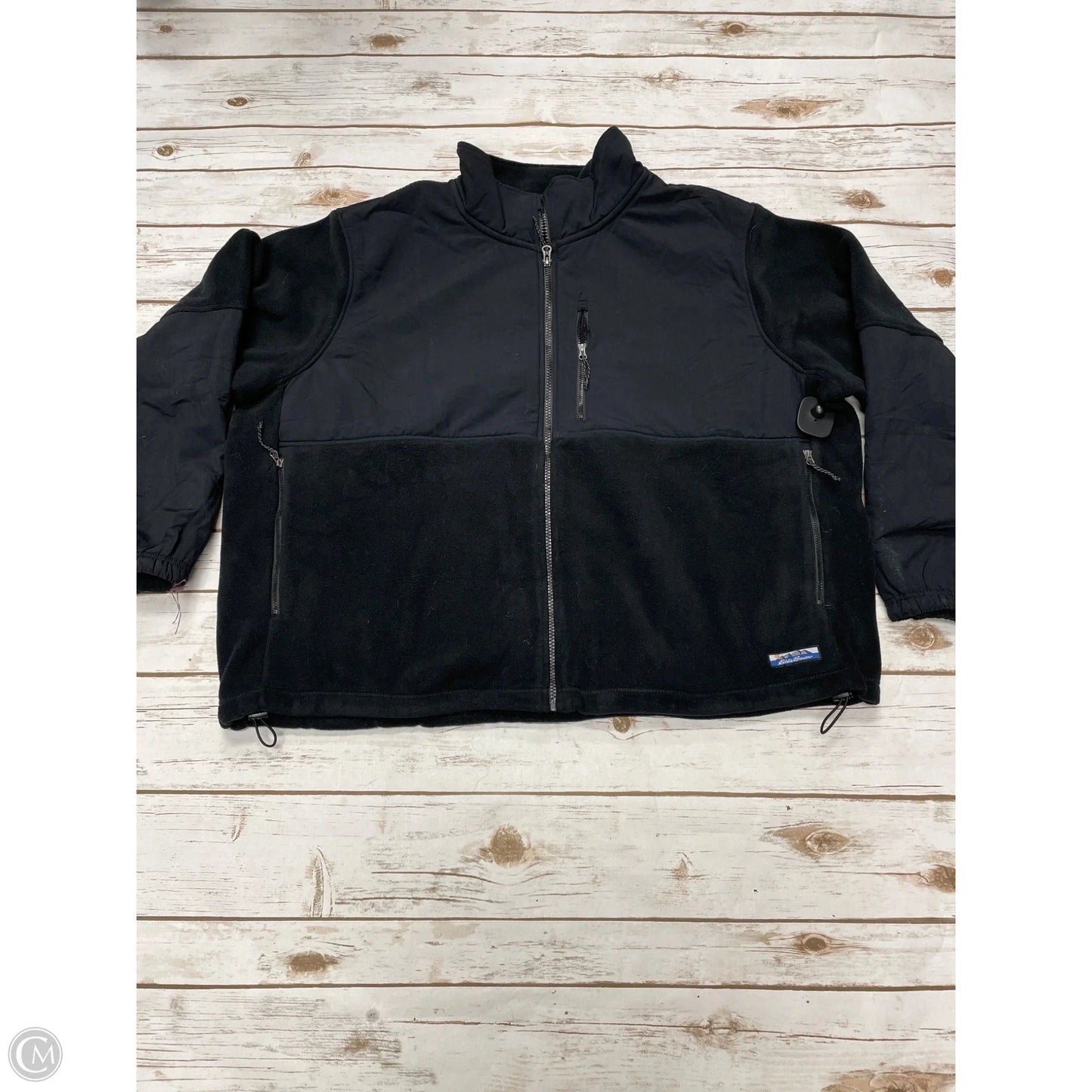 Jacket Fleece By Eddie Bauer In Black, Size: 2x