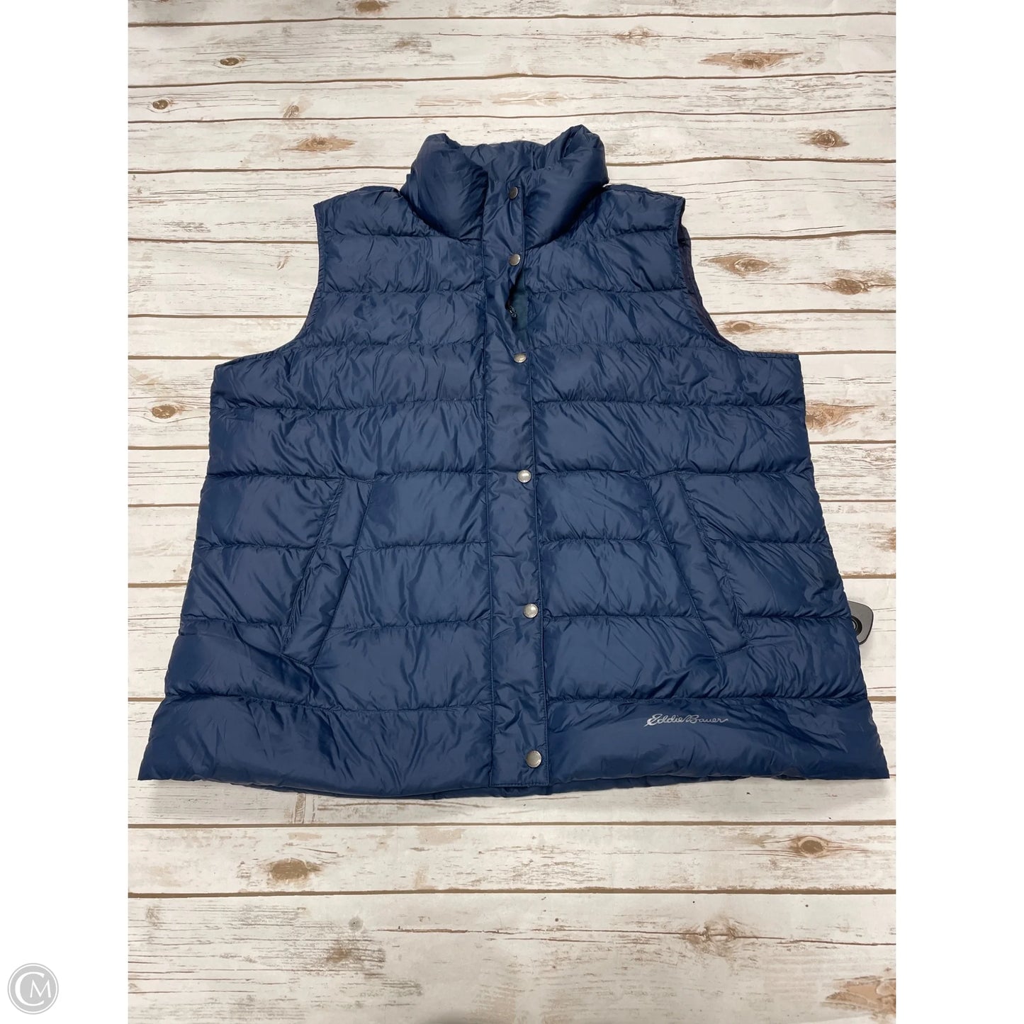 Vest Puffer & Quilted By Eddie Bauer In Navy, Size: 2x