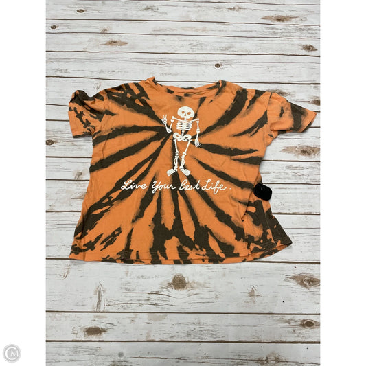 Top Short Sleeve Basic By Mighty Fine In Orange, Size: S