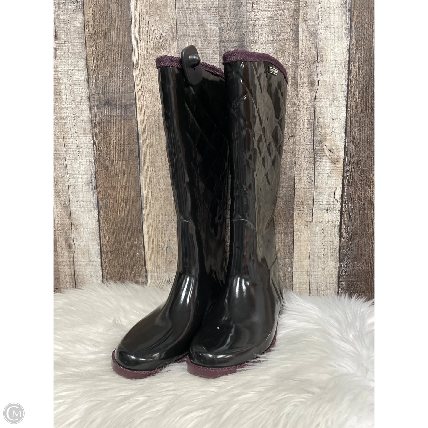 Boots Rain By Tommy Hilfiger In Black, Size: 8