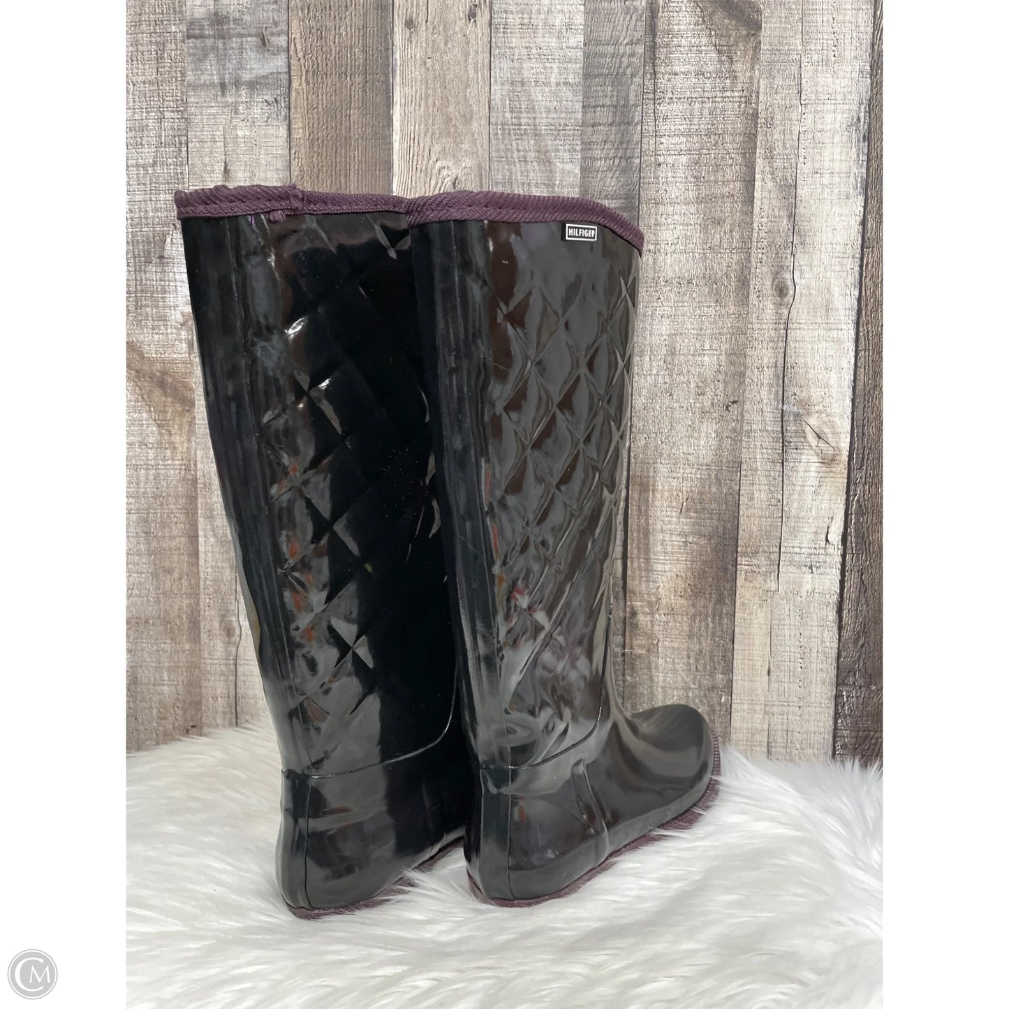 Boots Rain By Tommy Hilfiger In Black, Size: 8