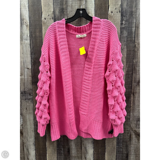 Sweater Cardigan By Vine & Love In Pink, Size: S
