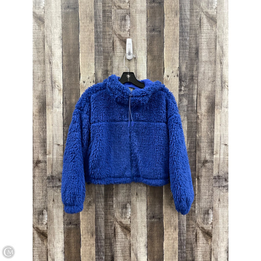Jacket Faux Fur & Sherpa By Bdg In Blue, Size: S