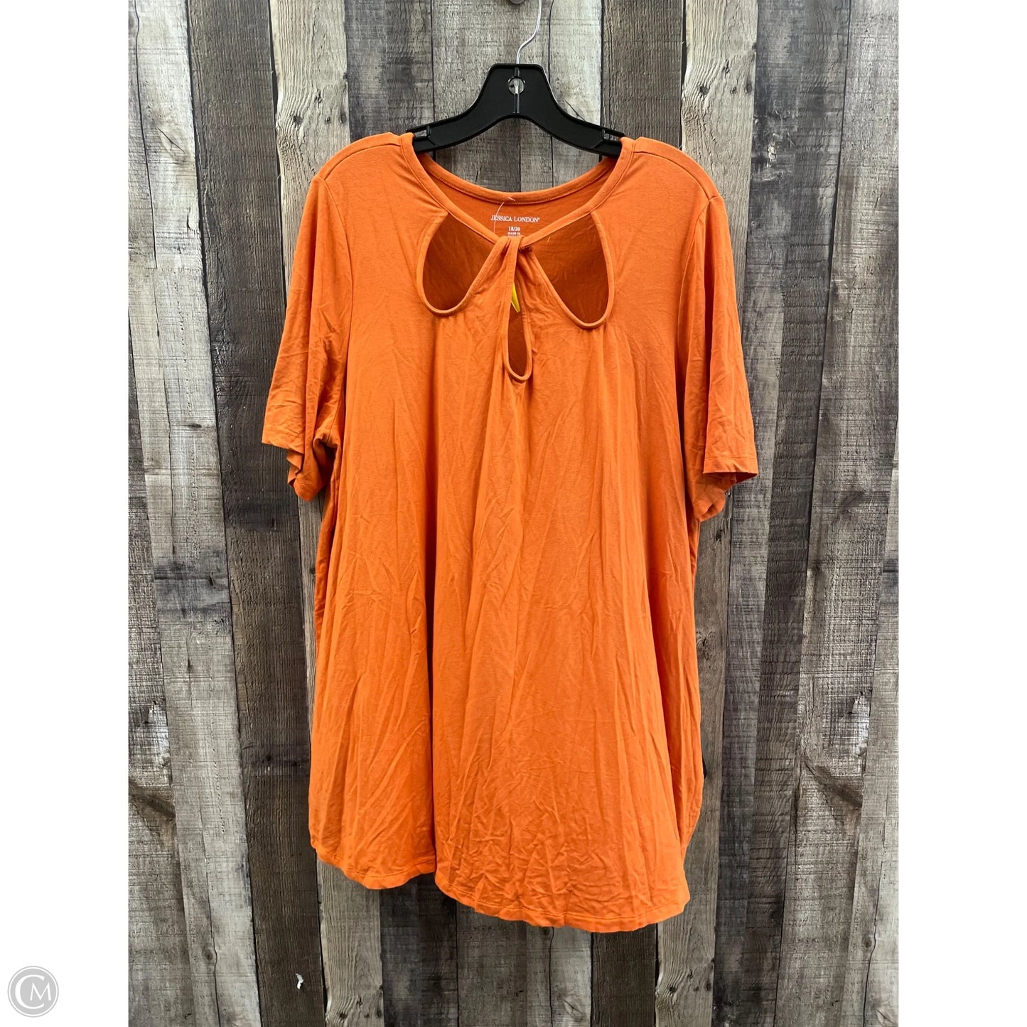 Top Short Sleeve By Jessica London In Orange, Size: 1x