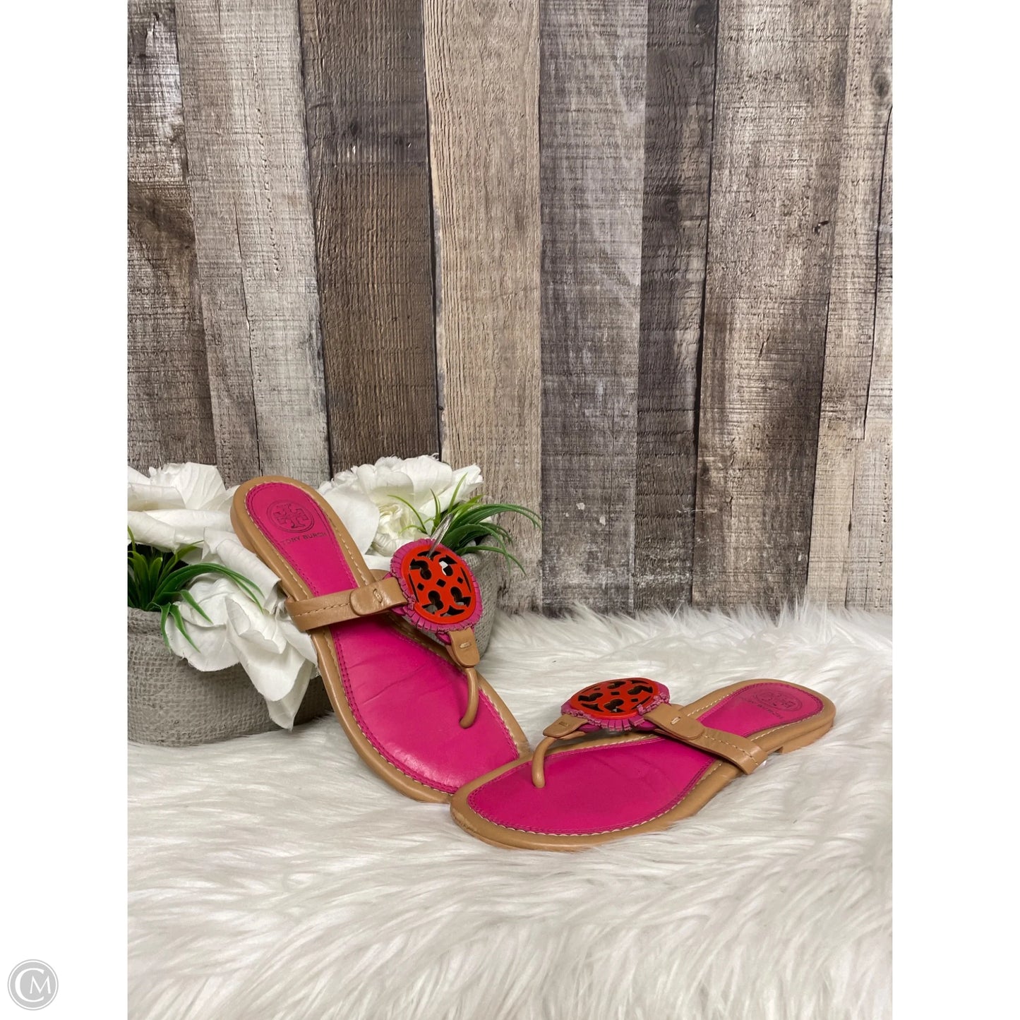 Sandals Designer By Tory Burch In Pink, Size: 5.5