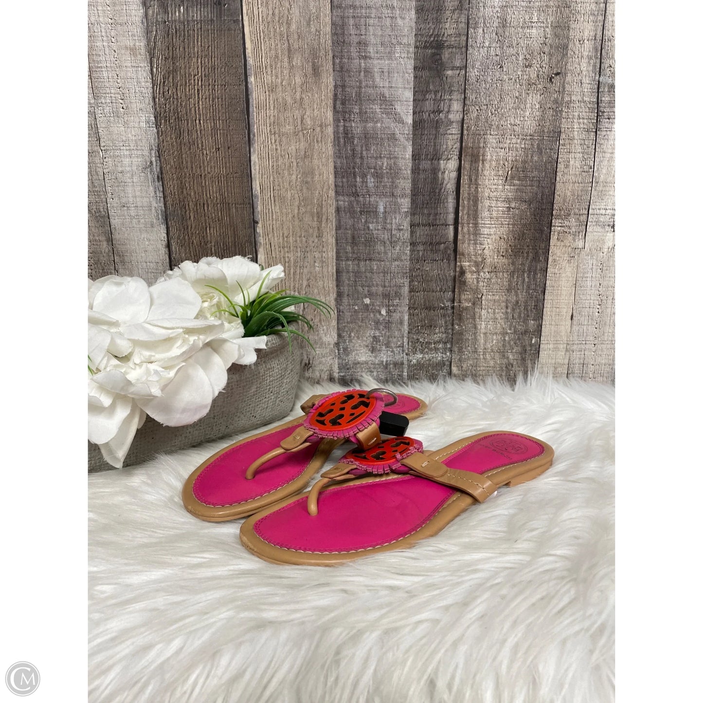 Sandals Designer By Tory Burch In Pink, Size: 5.5