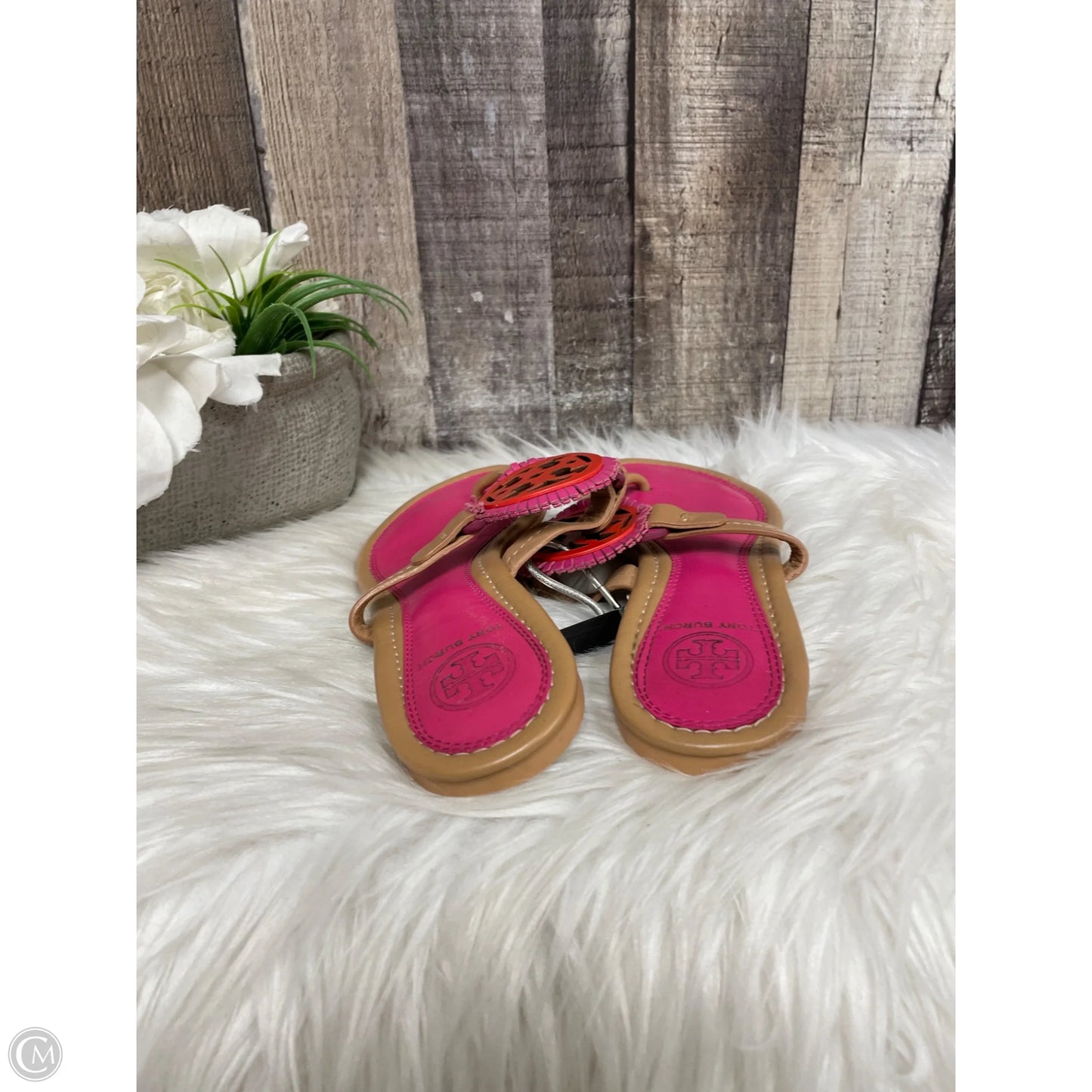 Sandals Designer By Tory Burch In Pink, Size: 5.5