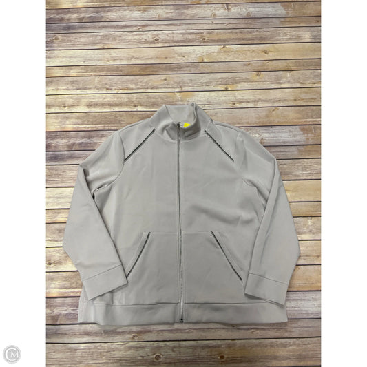 Jacket Shirt By Chicos In Tan, Size: Xl