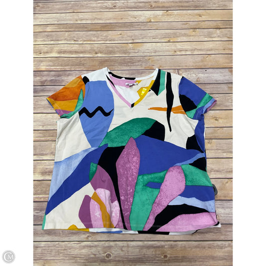 Top Short Sleeve By Chicos In Multi-colored, Size: Xxl