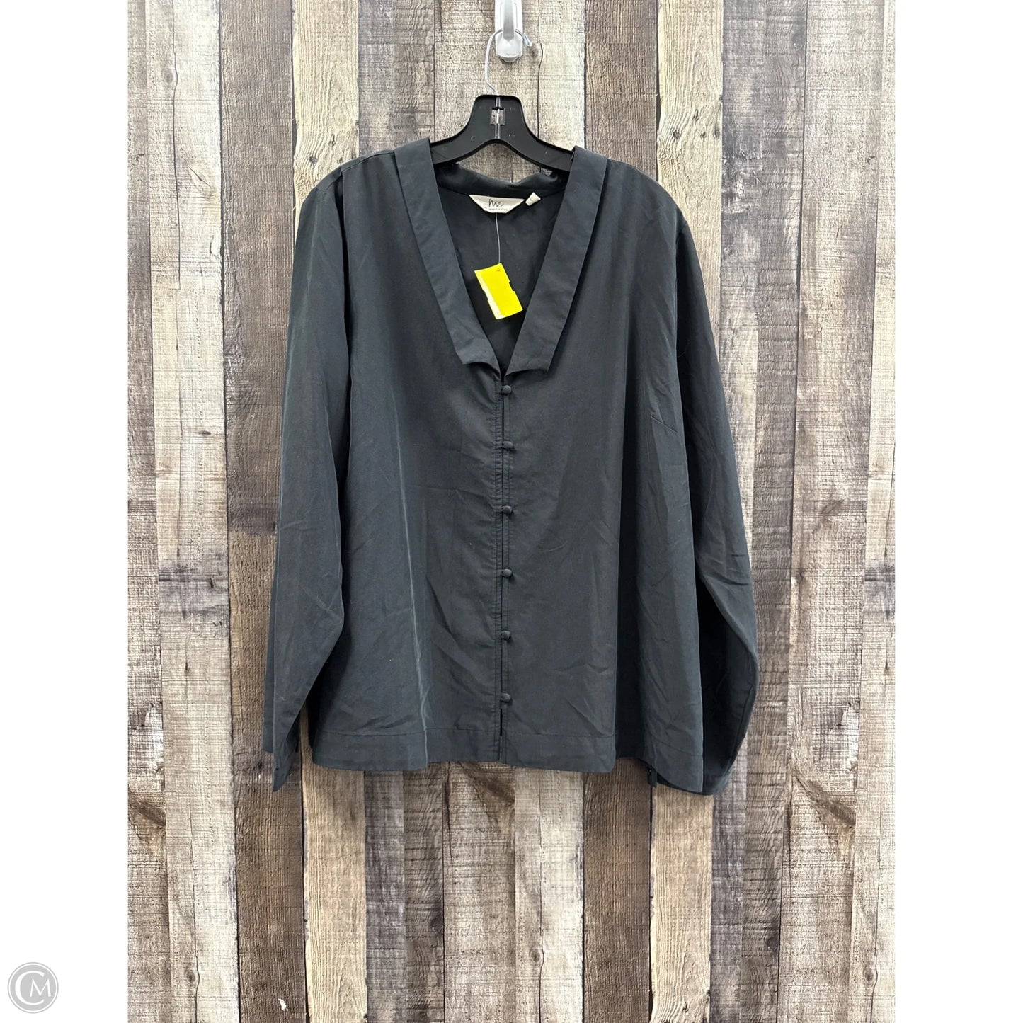 Top Long Sleeve By Cme In Black, Size: Xl