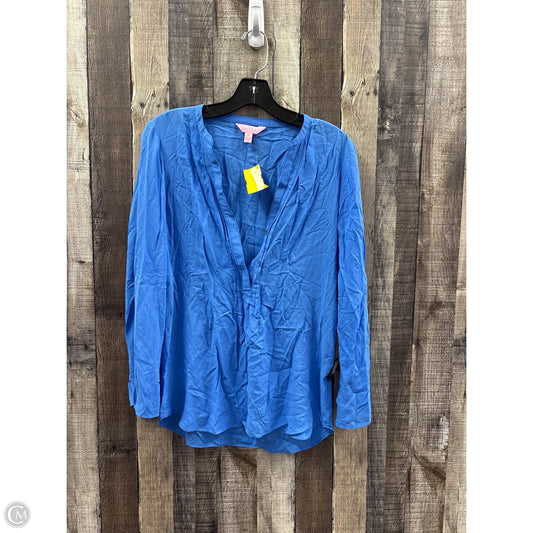 Top Long Sleeve Designer By Lilly Pulitzer In Blue, Size: Xs