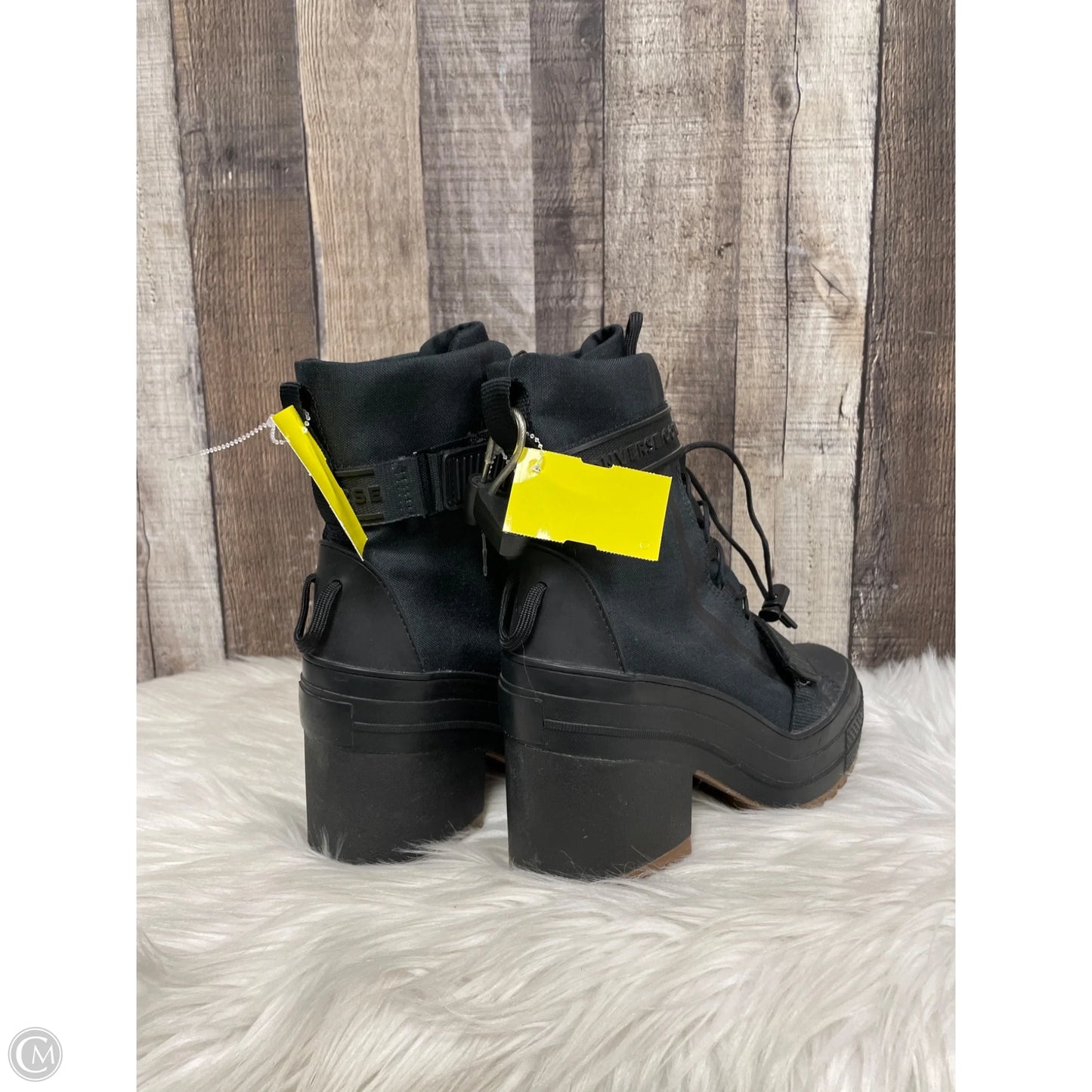 Boots Ankle Heels By Converse In Black, Size: 5.5