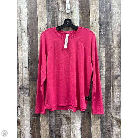 Athletic Top Long Sleeve Crewneck By Lululemon In Pink, Size: 10