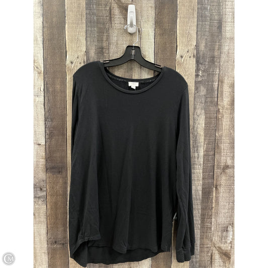 Top Long Sleeve By J. Crew In Black, Size: Xl