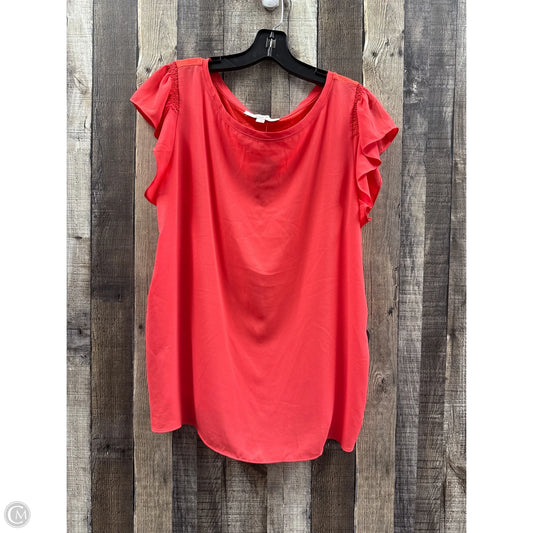 Top Sleeveless By Loft In Red, Size: L