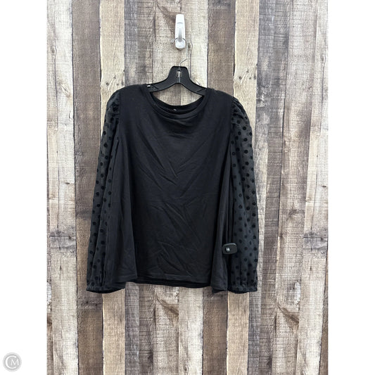 Top Long Sleeve By Loft In Black, Size: Xl