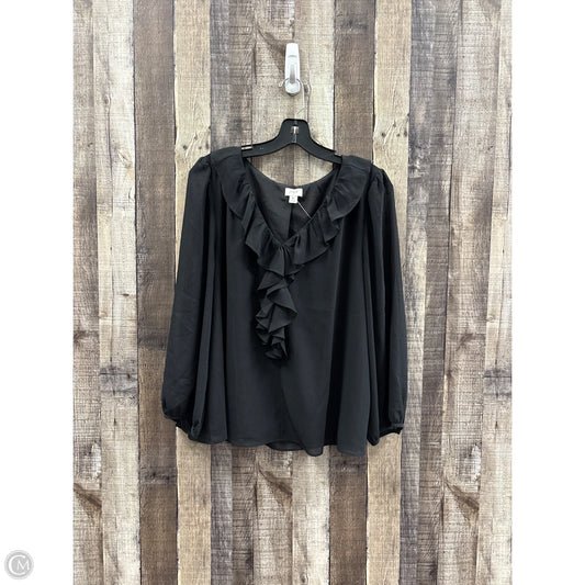 Top Long Sleeve By J. Crew In Black, Size: Xl