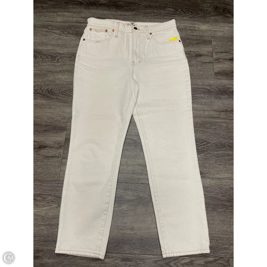 Jeans Cropped By Madewell In Cream Denim, Size: 8