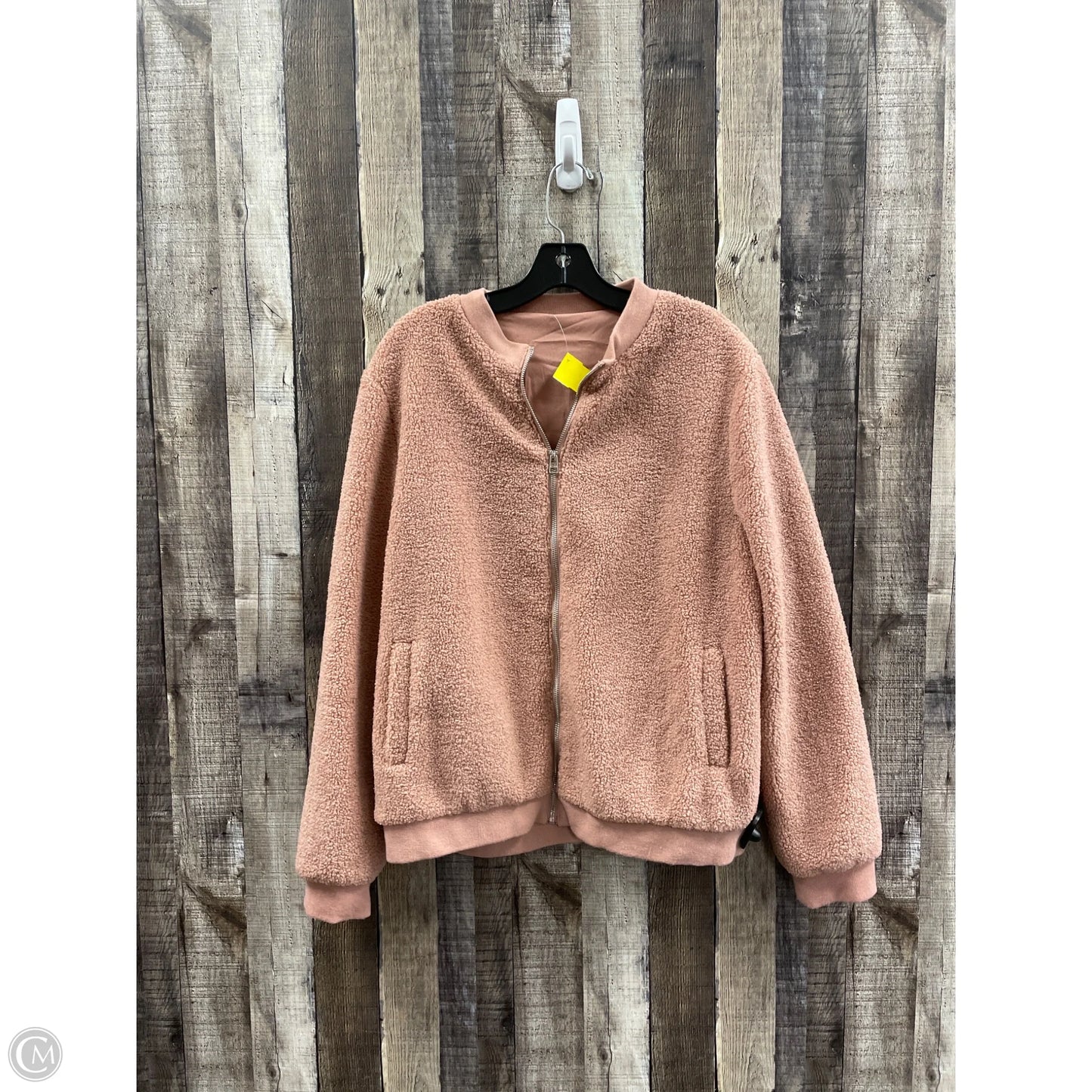Jacket Faux Fur & Sherpa By Cme In Pink, Size: Xl