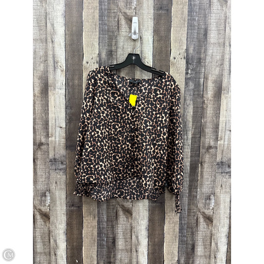 Top Long Sleeve By Sanctuary In Animal Print, Size: M